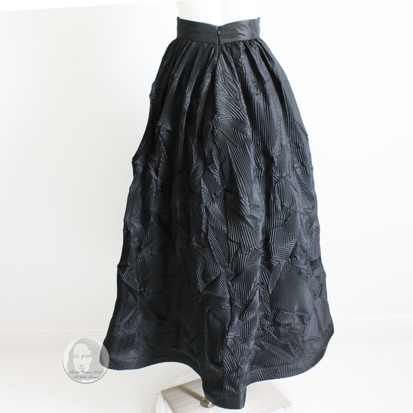 Formal Skirt by Sully Bonnelly Avante Garde Pleated Floor Length Evening Size 8 - Picture 8 of 10